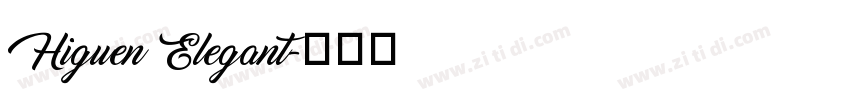 Higuen Elegant字体转换